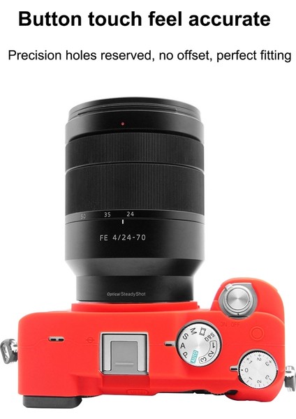 Sony A7C / Ilce-7c Için Puluz Yumuşak Silikon Koruyucu Kılıf - Kırmızı (Yurt Dışından) fırsatları