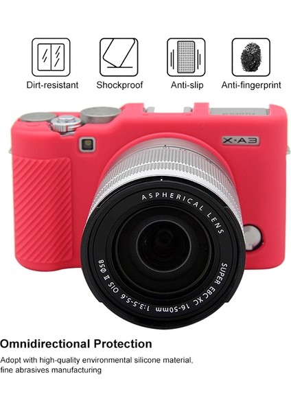 Fujıfılm X-A3 / X-A10 Için Silikon Koruyucu Kılıf - Koyu Pembe (Yurt Dışından) fırsatları