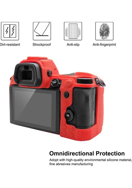 Nikon Z6 Iı Için Puluz Yumuşak Silikon Koruyucu Kılıf - Kırmızı (Yurt Dışından) fırsatları