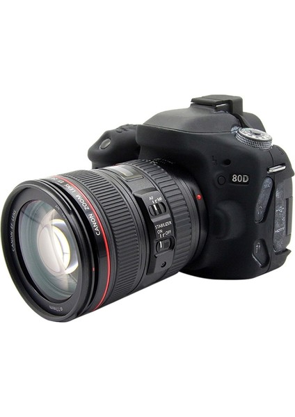 Canon Eos 80D Için Puluz Yumuşak Silikon Koruyucu Kılıf - Siyah (Yurt Dışından)