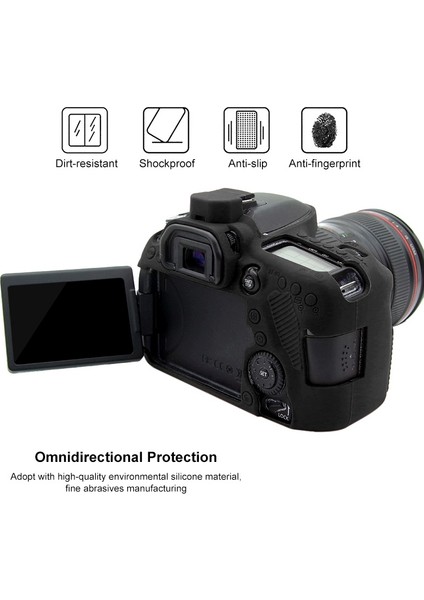 Canon Eos 80D Için Puluz Yumuşak Silikon Koruyucu Kılıf - Siyah (Yurt Dışından) fırsatları