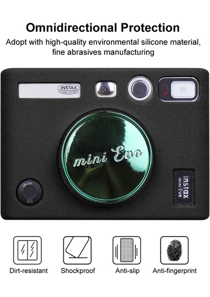 Fujıfılm Instax Mini Evo Için Silikon Koruyucu Kılıf - Siyah (Yurt Dışından) fırsatları