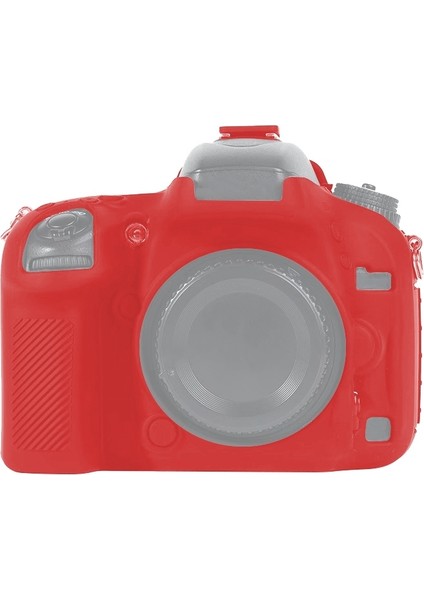 Nikon D600 / D610 Için Yumuşak Silikon Kılıf - Kırmızı (Yurt Dışından)