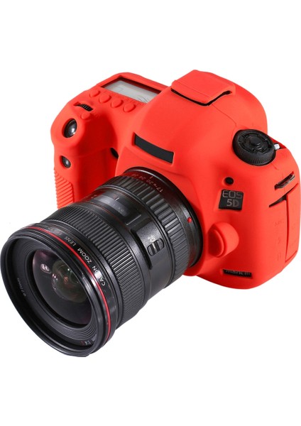 Canon Eos 5d Mark Iıı Için Yumuşak Silikon Koruyucu Kılıf - Kırmızı (Yurt Dışından)