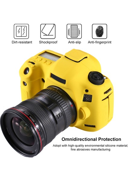 Canon Eos 5d Mark Iıı Için Yumuşak Silikon Koruyucu Kılıf - Sarı (Yurt Dışından) fırsatları