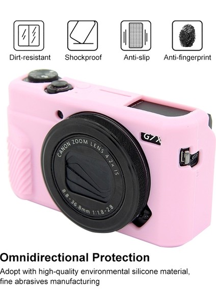 Canon Eos G7 x Mark Iı Için Silikon Koruyucu Kılıf - Pembe (Yurt Dışından)