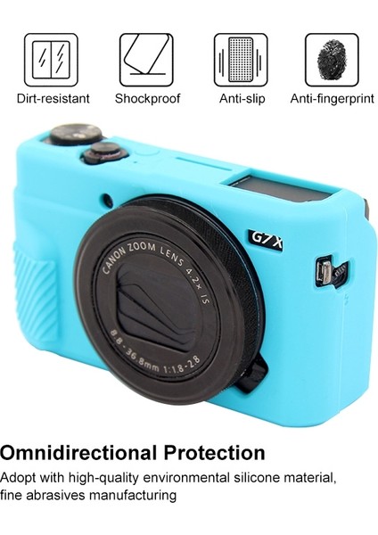 Canon Eos G7 x Mark Iı Için Silikon Koruyucu Kılıf - Mavi (Yurt Dışından) modelleri