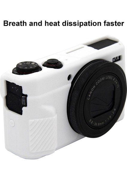 Canon Eos G7 x Mark Iı Için Silikon Koruyucu Kılıf - Beyaz (Yurt Dışından) fırsatları