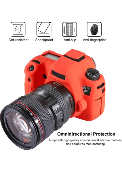 Canon Eos 6d Için Puluz Yumuşak Silikon Koruyucu Kılıf - Kırmızı (Yurt Dışından) fırsatları