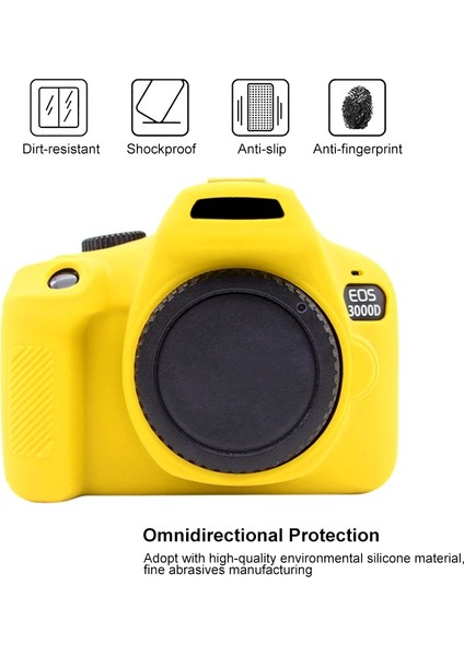 Canon Eos 3000D / 4000D Için Silikon Koruyucu Kılıf - Sarı (Yurt Dışından) fırsatları