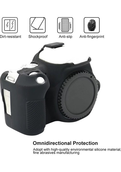 Canon Eos 200D / Eos 200D Mark Iı Için Yumuşak Silikon Kılıf - Siyah (Yurt Dışından) fırsatları