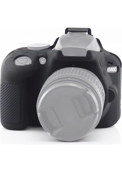 Nikon D3400 Için Yumuşak Silikon Kılıf - Siyah (Yurt Dışından)