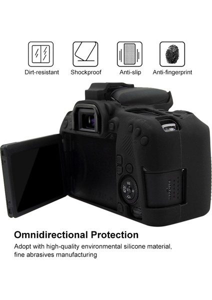 Canon Eos 77D Için Puluz Yumuşak Silikon Koruyucu Kılıf - Siyah (Yurt Dışından) fırsatları