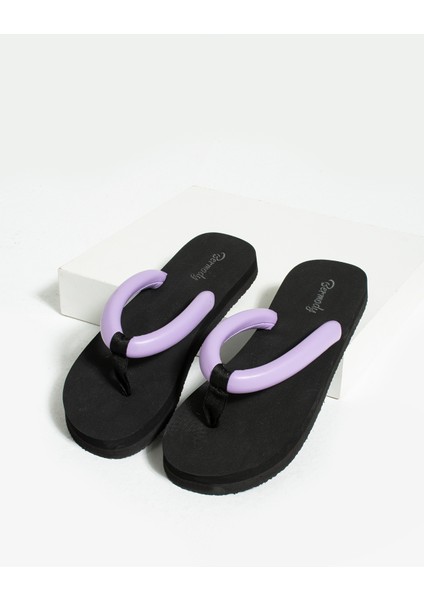 Lila Yumuşak Parmak Arası Acıtmaz Kadın Plaj Terliği Flipflops fırsatları