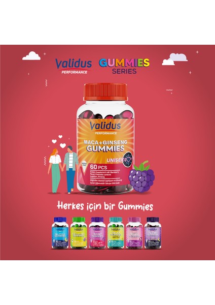 Performance Maca + Ginseng 60 Gummies (Pectin) fırsatları