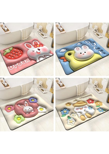 3D Genişleme Paspas Su Emici Kaymaz Kristal Kadife Paspas (Yurt Dışından)