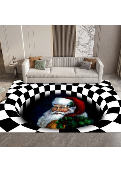 3D Noel Baba Noel Kaymaz Üç Boyutlu Tuzak Paspas (Yurt Dışından) modelleri