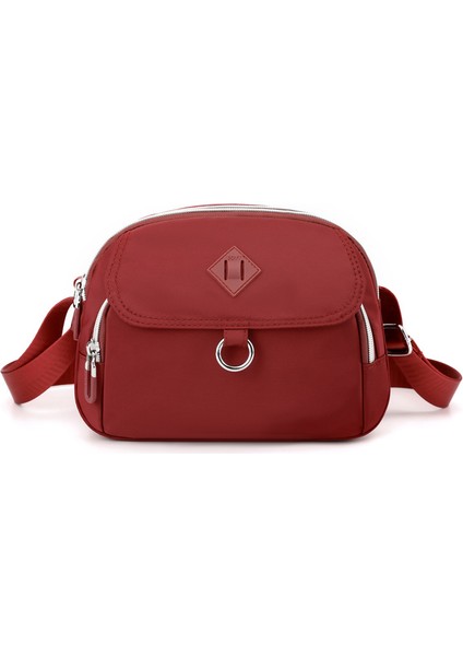 Büyük Gündelik Tek Omuz Çantası Çok Katmanlı Crossbody Çanta Telefon Cüzdan Taşıma Torbası (Yurt Dışından)