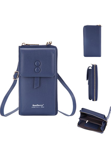 Manyetik Snap Button Crossbody Çanta Telefon Taşıyan Torak Kız Omuz Çantası (Yurt Dışından)