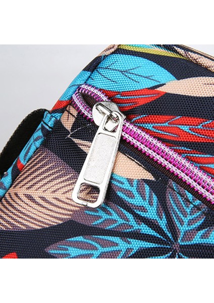 Fermuarlı Kese ile Kadınlar Için Moda Deseni Baskılı Omuz Çantası Naylon Crossbody Çanta (Yurt Dışından)