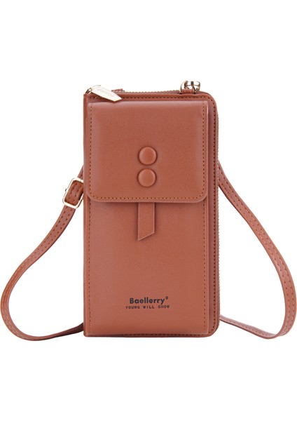 Manyetik Snap Button Crossbody Çanta Telefon Taşıyan Torak Kız Omuz Çantası (Yurt Dışından)