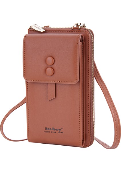 Manyetik Snap Button Crossbody Çanta Telefon Taşıyan Torak Kız Omuz Çantası (Yurt Dışından)