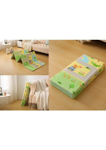Funny Zoo Katlanabilir Çift Taraflı Oyun Matı Oyun Halısı 150 x 180 x 1 cm indirimleri