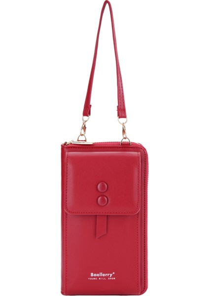 Manyetik Snap Button Crossbody Çanta Telefon Taşıyan Torak Kız Omuz Çantası (Yurt Dışından)