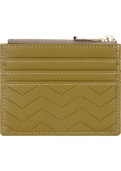 Cüzdan Kart Tutucu Torbası Zipper Cep Pu Deri Para Nakit Para Depolama Çantası (Yurt Dışından)