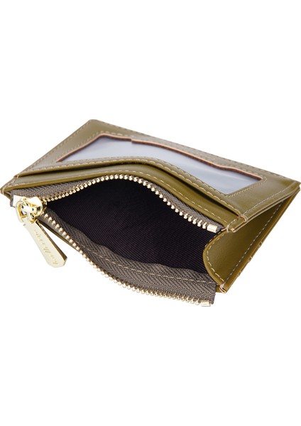 Cüzdan Kart Tutucu Torbası Zipper Cep Pu Deri Para Nakit Para Depolama Çantası (Yurt Dışından)
