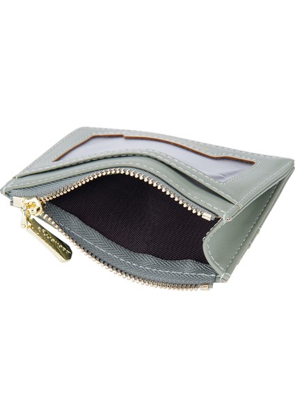 Cüzdan Kart Tutucu Torbası Zipper Cep Pu Deri Para Nakit Para Depolama Çantası (Yurt Dışından)
