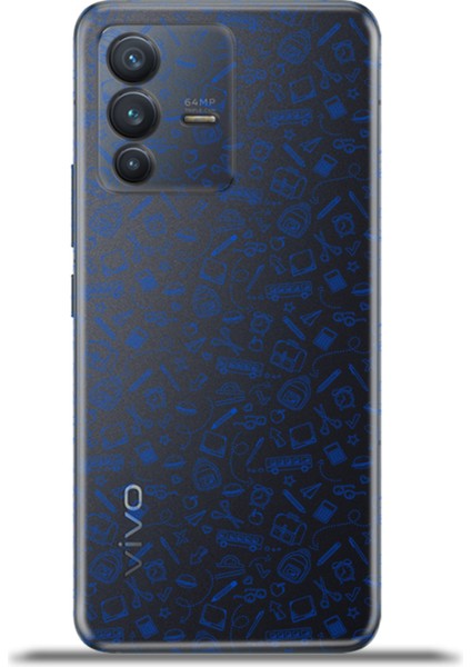 Vivo V23 5g Kılıf Esnek Silikon Kamera Koruma 4K Desenli Özel Tasarım - Haydi Okula