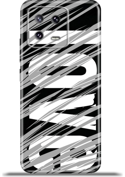 Xiaomi Mi 13 Kılıf Esnek Silikon Kamera Koruma 4K Desenli Özel Tasarım - Gri Aşk Love