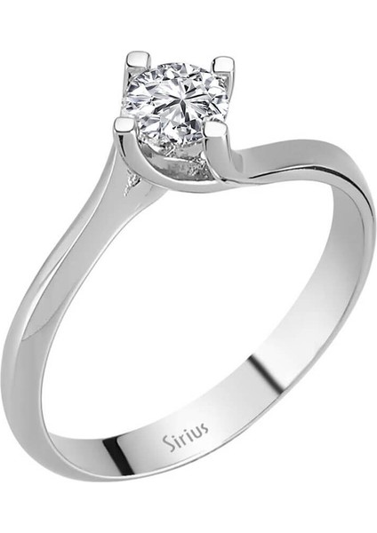 E Renk 0,45 Karat Pırlanta Tektaş Yüzük 0404R0186