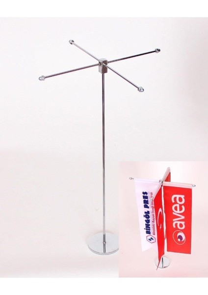 Masa Bayrak Direği Dörtlü T 8 x 30 cm fiyatları