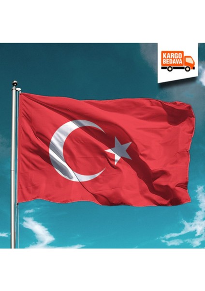 Türk Bayrağı 600 x 900 cm Mesh Raşel Kumaş
