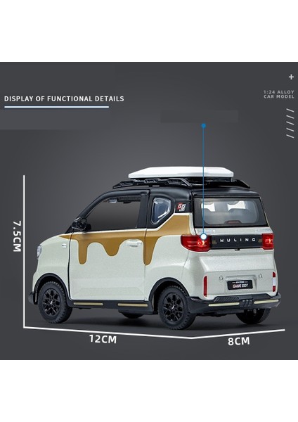 1:24 Wuling Hongguang Mini Simülasyon Alaşım Araba Modeli (Yurt Dışından)