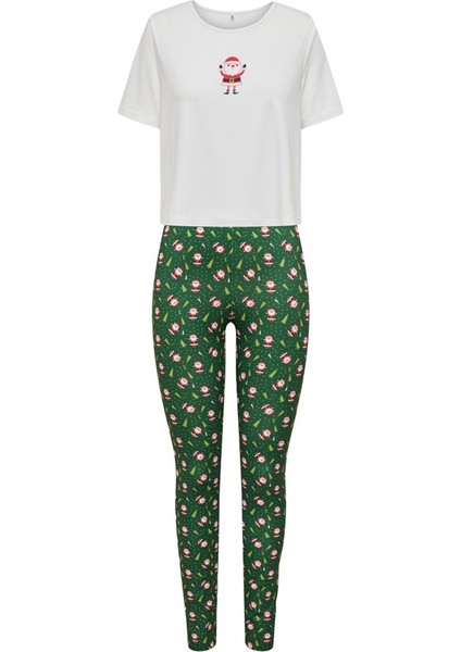 Minimalist Crop Kadın Pijama Takımı - Kısa Kol Rahat Uyku