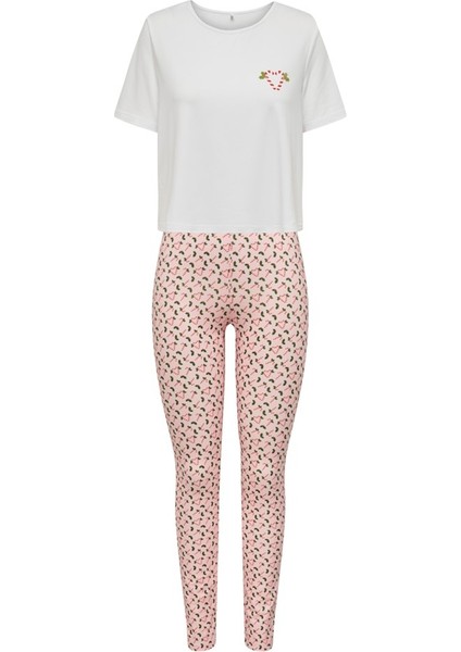 Minimalist Crop Kadın Pijama Takımı - Kısa Kol Rahat Uyku