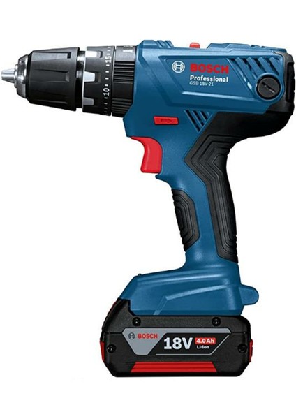 Gsb 18V-21 Vidalama Solo + 18V Akü Seti 1x4.0 Ah Gal 18V-40 Şarj + Bosch L Beden Çanta + X-Line 15 Parça Mini Aksesuar