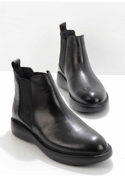 Siyah Floter Leather Erkek Bot & Bootie E02401020640