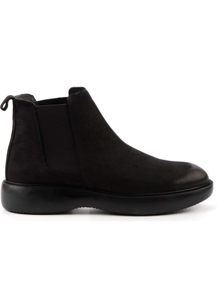 Siyah Nubuk Leather Erkek Bot & Bootie E02401020601