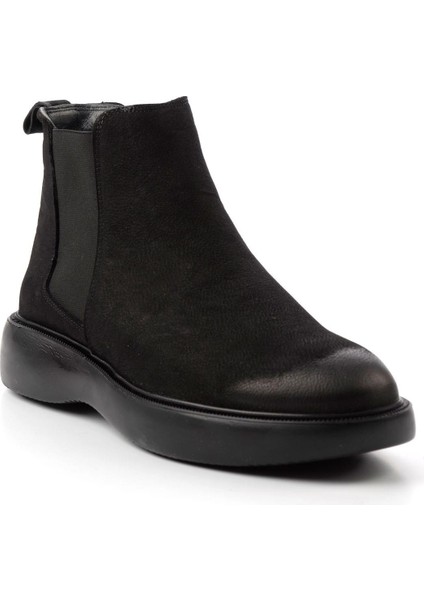 Siyah Nubuk Leather Erkek Bot & Bootie E02401020601