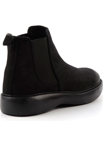 Siyah Nubuk Leather Erkek Bot & Bootie E02401020601