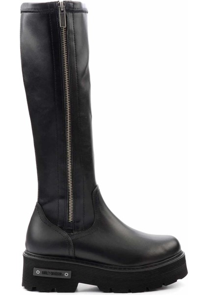Black Leather Kadın Bot & Bootie HD0777068803 fiyatları