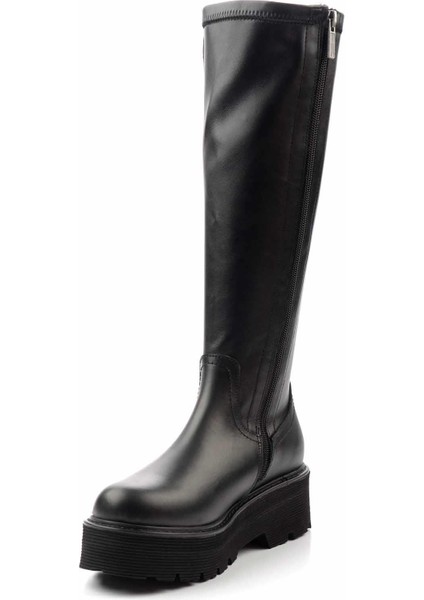 Black Leather Kadın Bot & Bootie HD0777068803 indirimleri