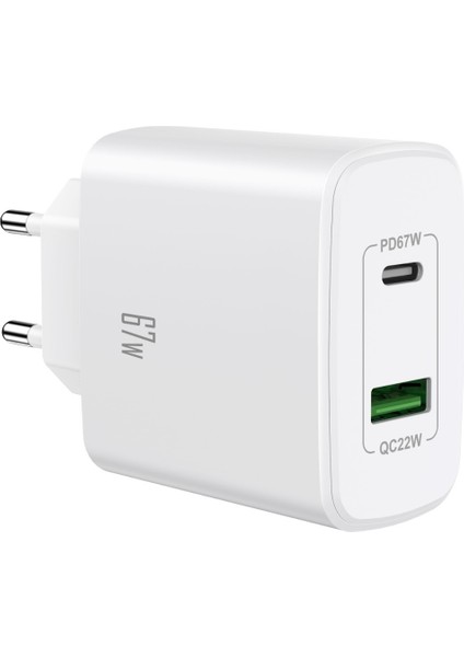 Ultra Turbo Pd Usb-C + Usb-A 67W Süper Hızlı Şarj Aleti