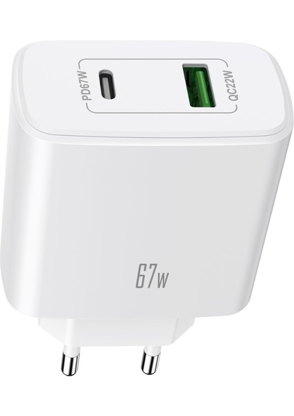 Ultra Turbo Pd Usb-C + Usb-A 67W Süper Hızlı Şarj Aleti