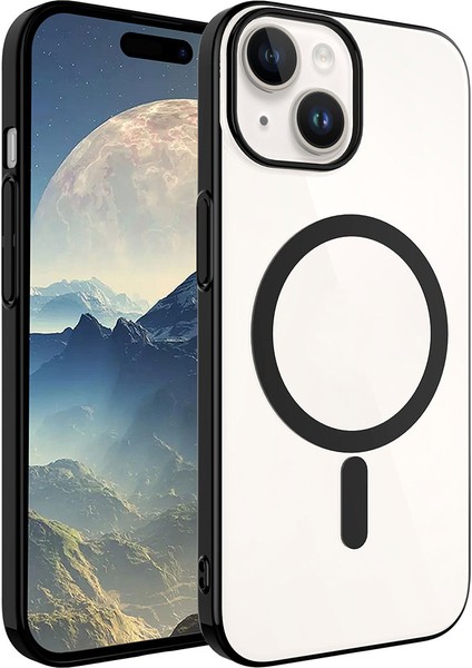 Apple iPhone 13 Kılıf Zore Wireless Şarj Özellikli Pixel Magsafe Kapak