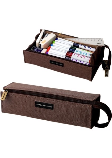 Ilkokul Öğrencileri Büyük Kapasiteli Kalem Kutusu Kanvas Kalem Kutusu (Yurt Dışından)